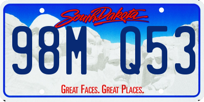 SD license plate 98MQ53