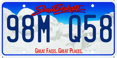 SD license plate 98MQ58