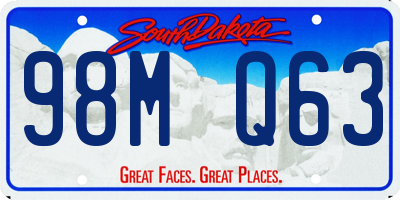 SD license plate 98MQ63