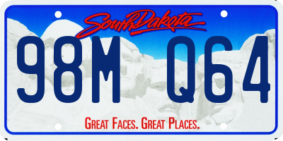 SD license plate 98MQ64