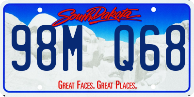 SD license plate 98MQ68