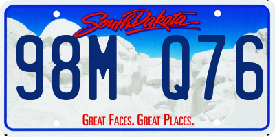 SD license plate 98MQ76