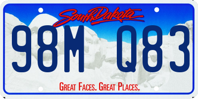 SD license plate 98MQ83