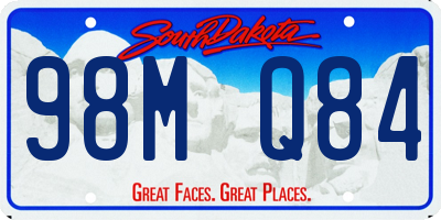 SD license plate 98MQ84