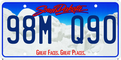 SD license plate 98MQ90