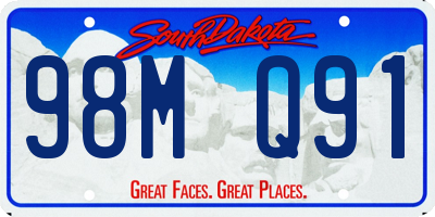 SD license plate 98MQ91