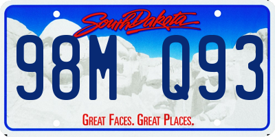 SD license plate 98MQ93