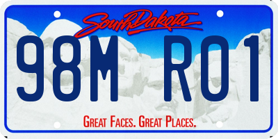 SD license plate 98MR01