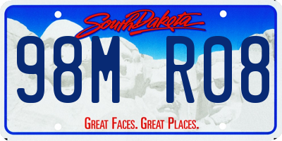 SD license plate 98MR08