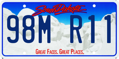 SD license plate 98MR11