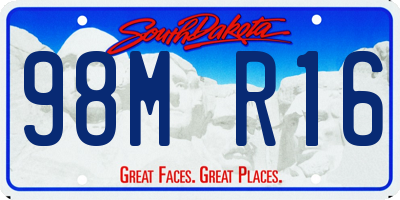 SD license plate 98MR16