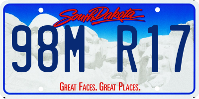 SD license plate 98MR17