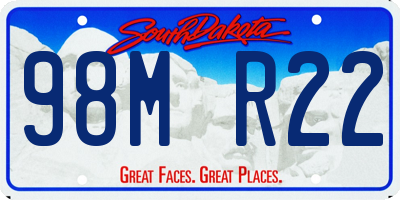 SD license plate 98MR22