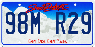 SD license plate 98MR29