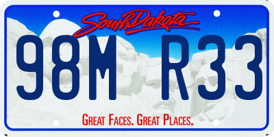SD license plate 98MR33