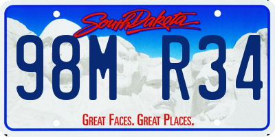 SD license plate 98MR34