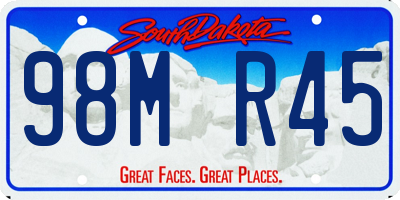 SD license plate 98MR45