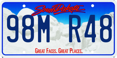 SD license plate 98MR48