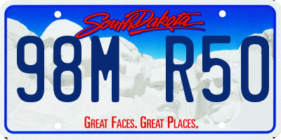 SD license plate 98MR50