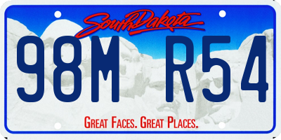 SD license plate 98MR54