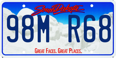 SD license plate 98MR68