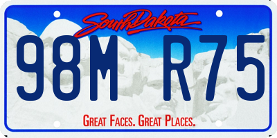 SD license plate 98MR75