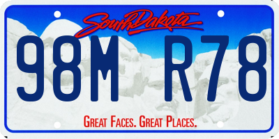 SD license plate 98MR78