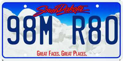 SD license plate 98MR80