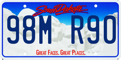 SD license plate 98MR90