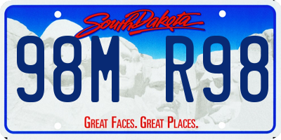 SD license plate 98MR98