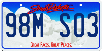 SD license plate 98MS03