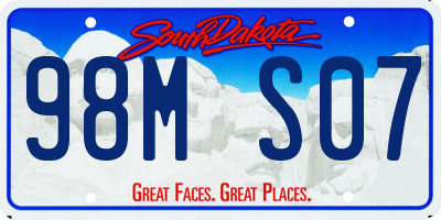 SD license plate 98MS07