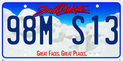 SD license plate 98MS13