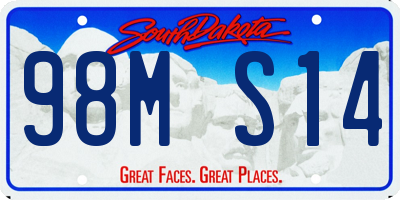 SD license plate 98MS14