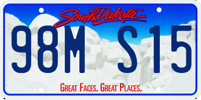 SD license plate 98MS15