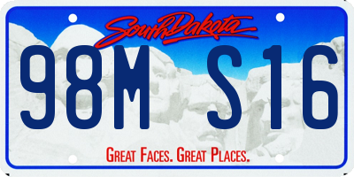 SD license plate 98MS16