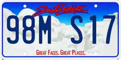 SD license plate 98MS17