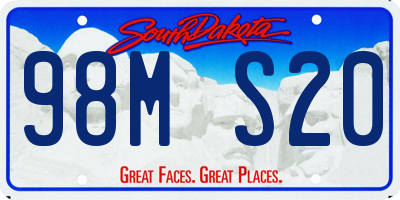 SD license plate 98MS20