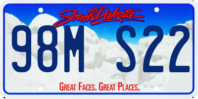 SD license plate 98MS22