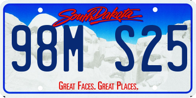 SD license plate 98MS25