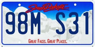 SD license plate 98MS31