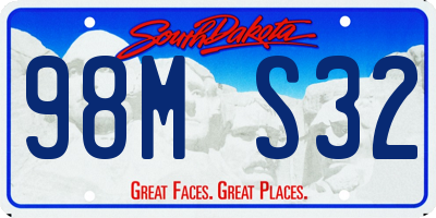 SD license plate 98MS32