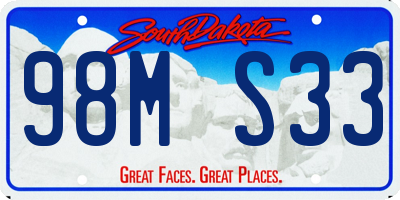 SD license plate 98MS33