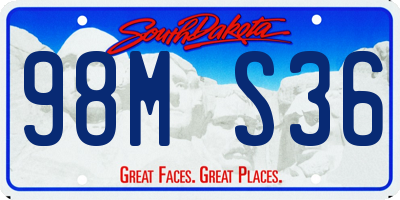 SD license plate 98MS36