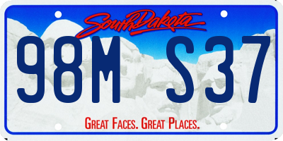 SD license plate 98MS37