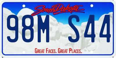 SD license plate 98MS44