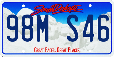 SD license plate 98MS46