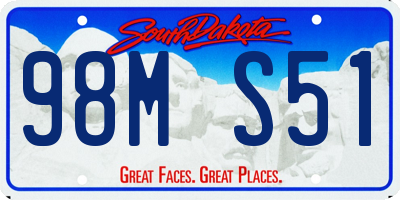SD license plate 98MS51