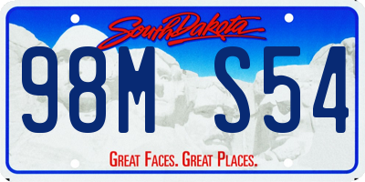 SD license plate 98MS54