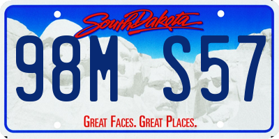 SD license plate 98MS57